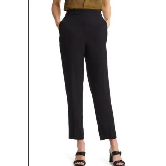Nordstrom Everyday Womens Pants Medium Black High Rise Skinny Slit Ankle NWT - Picture 1 of 11
